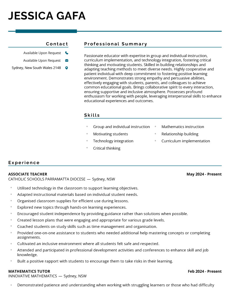 Thumbnail of Resume PDF